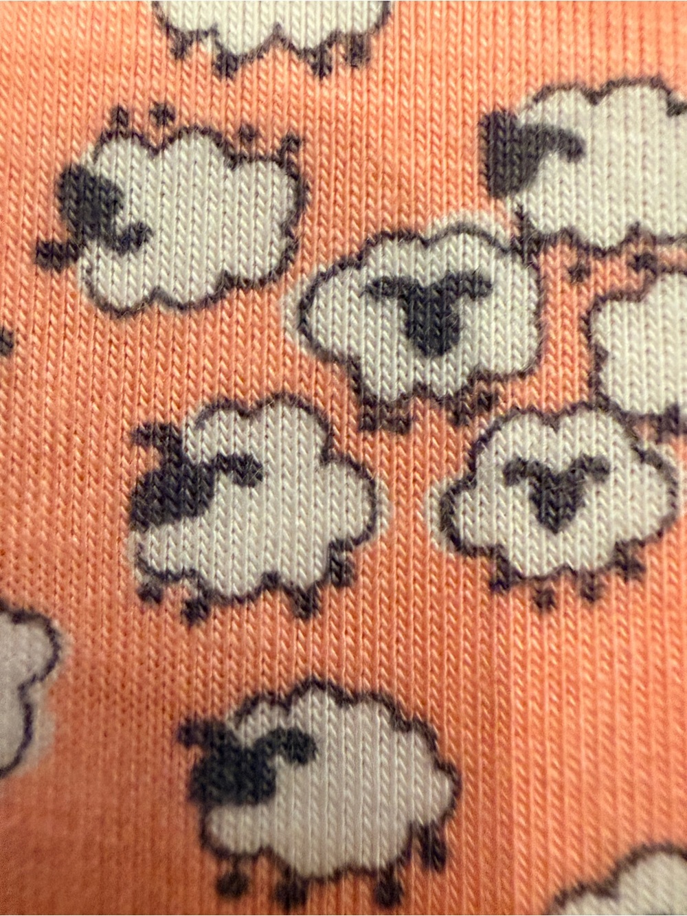 NWT KENSIE KNEE LENGTH PEACH/PINK LOUNGE/SLEEPWEAR SMALL LAMB PRINT SZ LARGE - Picture 8 of 8